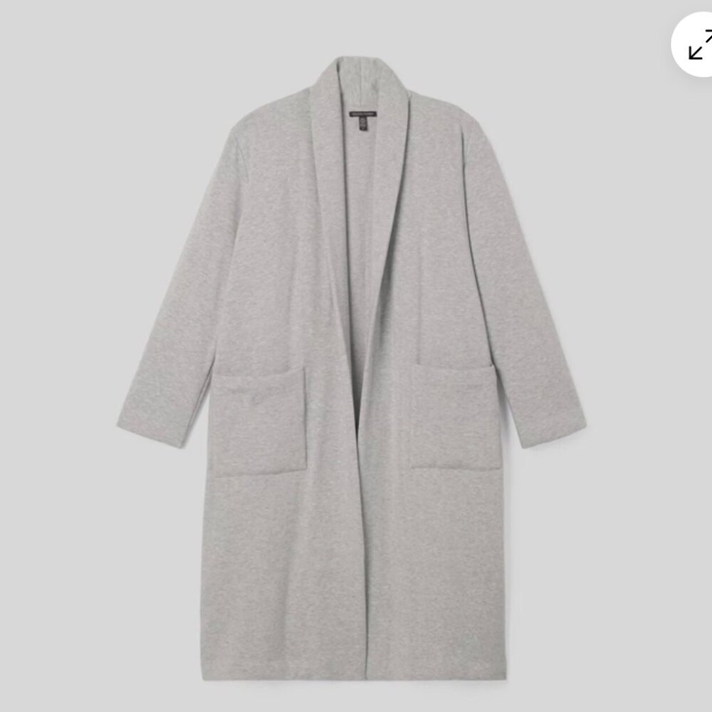 NWT Eileen Fisher Cozy Brushed Terry Hug Padded Coat - Picture 9 of 10